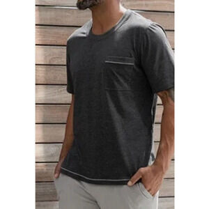 LUNYA Shirt Mens XXL Gray Pullover Crew RESTORE Short Sleeve Sleep Tee LAHGO